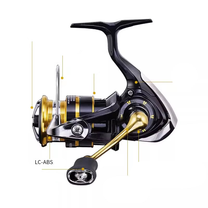 2023 NEW Reel CROSSFIRE LT Spinning Fishing Reel 1000-6000 ABS Metail Spool 5-12KG Power Hard Gear