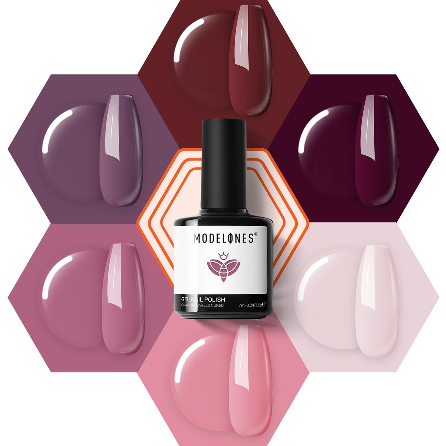 Color Changing Gel Nail Polish, 6 Colors Orange Blue Purple Pink Neon Mood Temperature Change Gel Polish Set Soak off DIY Home Nail Art Gift