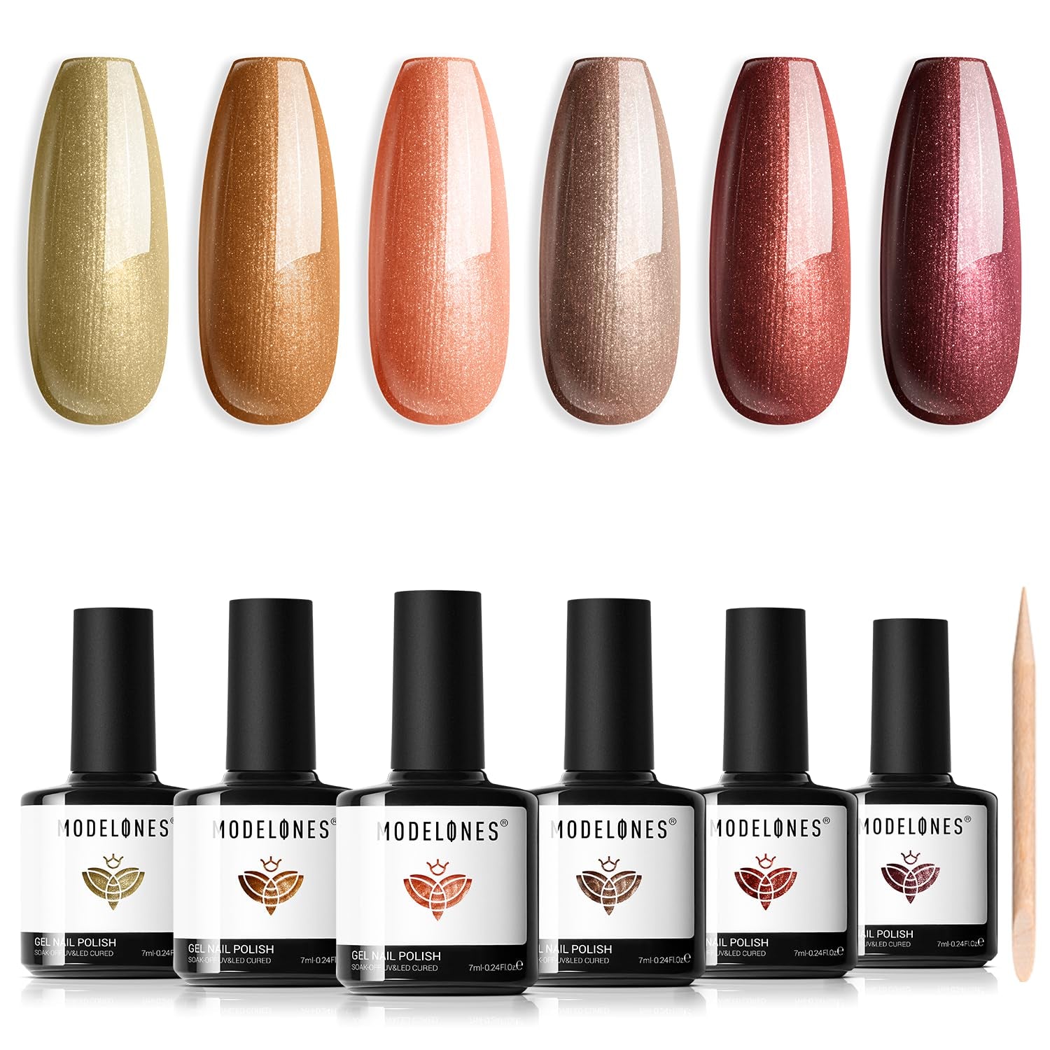 Color Changing Gel Nail Polish, 6 Colors Orange Blue Purple Pink Neon Mood Temperature Change Gel Polish Set Soak off DIY Home Nail Art Gift